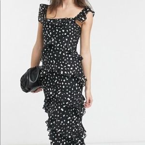 Pilla Dot Maxi Ruffle Dress